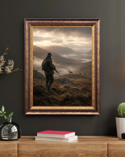 Deer stalking highland print - deer,