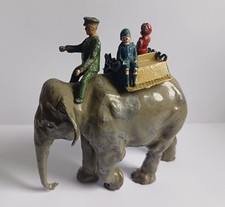 Vintage *BRITAINS * Hollow Cast Metal *ZOO ELEPHANT RIDE  * figures