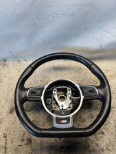 AUDI A3 8P S-LINE 2008-2012 MULTI FUNCTION LEATHER FLAT BOTTOM STEERING WHEEL