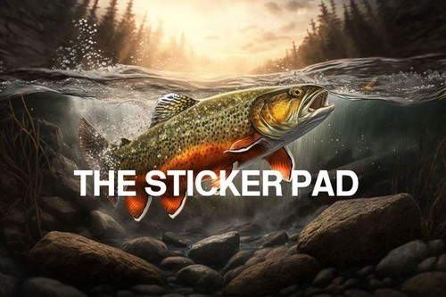 Vinyl sticker brook - sticker, trout