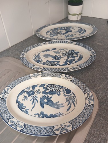 Three large serving dishes - three,