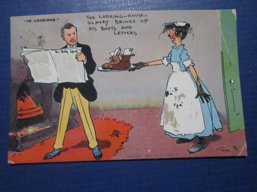 Tom browne comic postcard in - -,