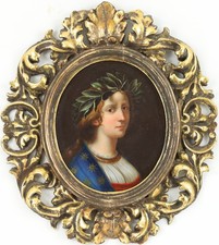 Allegory of Poetry Antique Oil Painting after Carlo Dolci (Italian, 1616–1686)