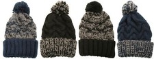 Atano Mens Cable Knit Bobble Hat