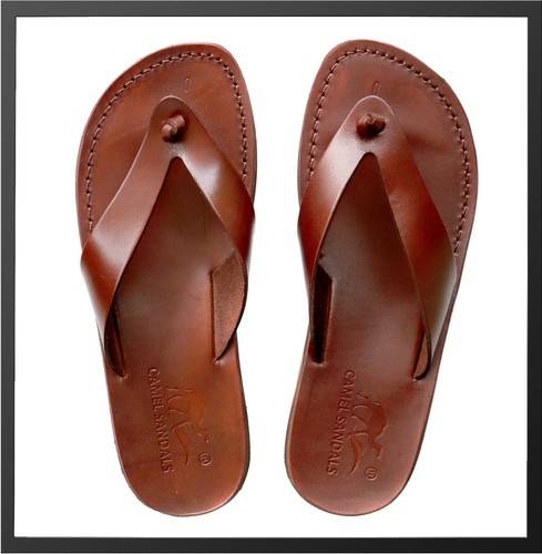 Brown leather jesus - brown,