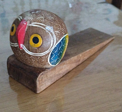 Rustic wooden owl - rustic, stop