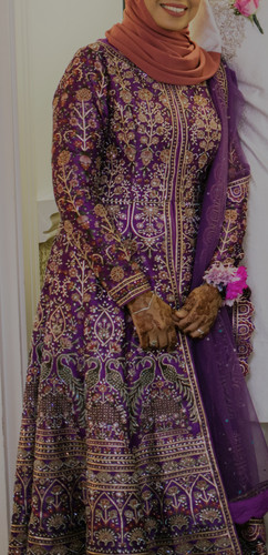 Custom made purple asian dress - custom,