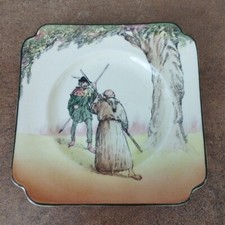 Antique Royal Doulton "Robin Hood Fight with Friar Tuck - Greenwood Tree" 14.5cm