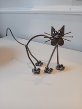 Cat Metal Scrap Art Sculpture