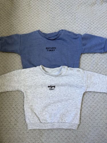 Boys blue and grey jumpers - grey,