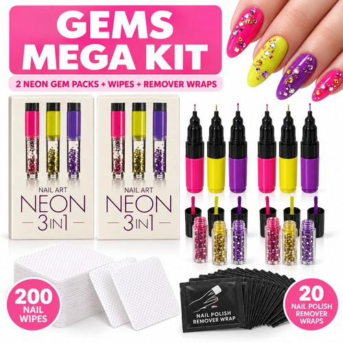 Nail art neon - art, polish