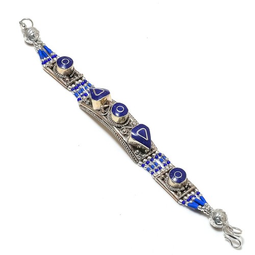 Lapis lazuli gemstone bracelet - gemstone,
