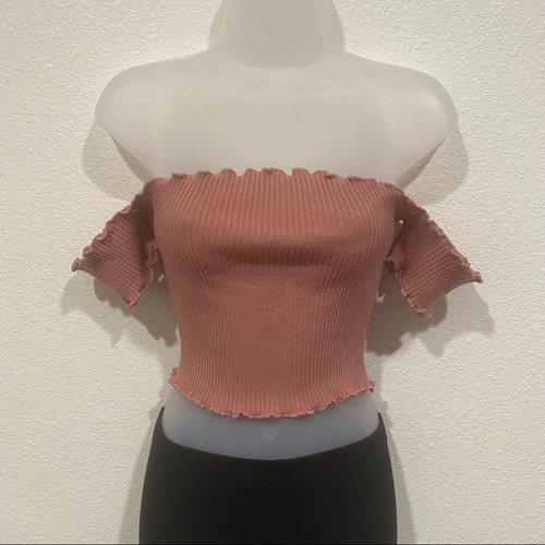 Papaya pink ribbed off the - off,