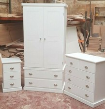 HANDMADE CAMBRIDGE 3 PIECE BEDROM SET IN WHITE (NOT FLATPACKED)