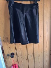 Boden Satin Black Skirt Size