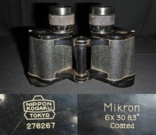 Former Japanese army Original binoculars mikron WWⅡ military IJA nihon kogaku