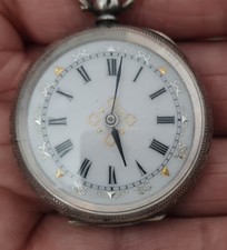 Antique Swiss Silver 935 Ladies Pocket Watch. 1882-1934