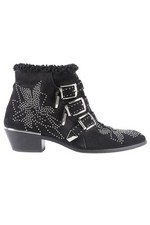 CHLOÉ BLACK SUSANNA SUEDE ANKLE BOOTS EU 39 UK 6 US 9