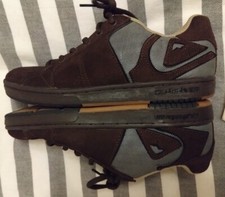 Quiksilver Brown Suede Leather Boys Sneakers Trainers Surf Shoes UK 5 SH044