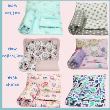 2 PIECE BEDDING SET COT BED BABY TODDLER JUNIOR BED DUVET COVER 100% Cotton