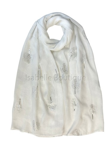 Mulberry tree foil print scarf - mulberry,