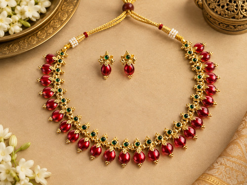 Stunning red palak - red, indian