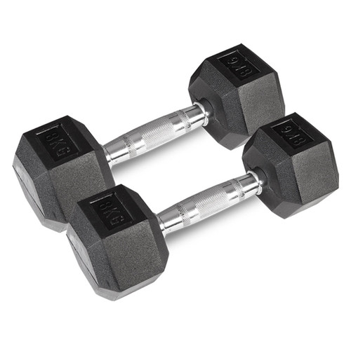 Hex dumbbells pair 2x8kg - hex,
