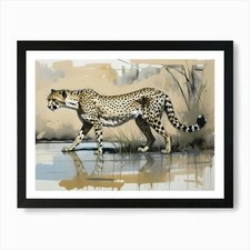 Africa Cheetah on the hunt Art