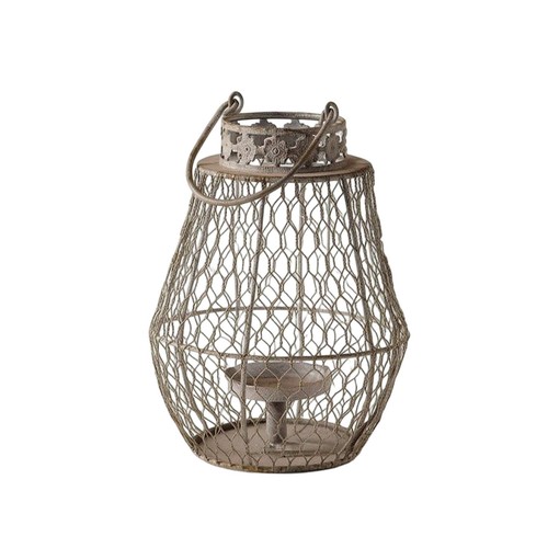 Wire mesh candle lantern - mesh,