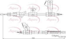 APEC CAB1301 Parking Brake Cable Pull Rear Right Fits Colt CZC Smart Forfour