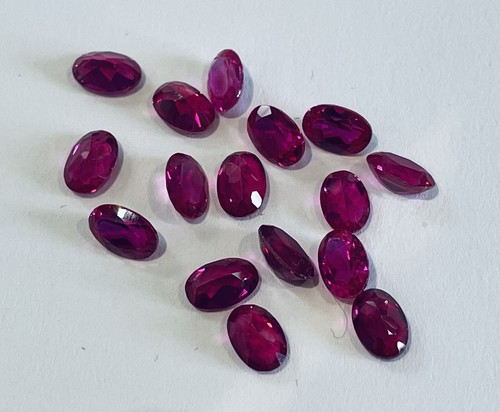 Oval faceted ruby gemstone 6mm - oval,