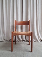 Vtg Mid Century Danish Papercord Dining Side Desk Chair Scandi Retro R803