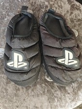 Boys Junior Playstation Winter Slippers Warm Cosy Indoor Wear Size 3 UK