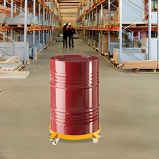 55 Gallon Drum Dolly Cart with 4 Swivel Caster Wheels Barrel Cart Transport Cart