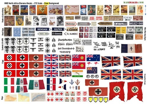 Ww2 diorama decals - 1:72,