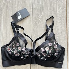 M&S AUTOGRAPH WIRED BRA ALESSANDRIA  SPARKLE EMBROIDERY BLACK 34 36 38 B/C/D/E