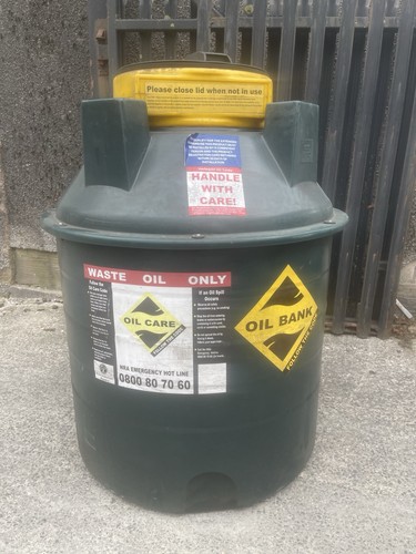 Bunded waste oil tank used - oil,