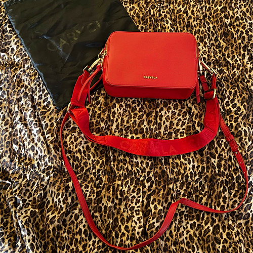 Carvela red camera crossbody - carvela,