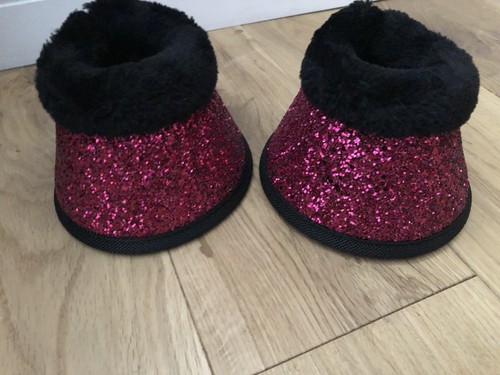 Pink sparkly glitter fur lined - pink,