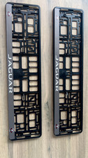 2x Car number plate holders high quality surrounds for Jaguar