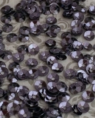 Sequins 4mm pewter gunmetal - 4mm,