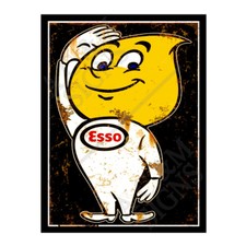 Metal Tin Sign Plaque Esso