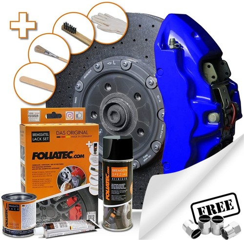 Blue car brake caliper - brake,