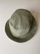 NORSE PROJECTS EMBROIDERED TWILL BUCKET HAT KHAKI GREEN SIZE M/L NWOT RRP £80