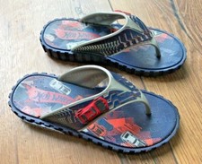 Hot Wheels Flip Flops (Kids UK 3.5 / USA 4 / EUR 36). Heavy Duty. Made in Brazil