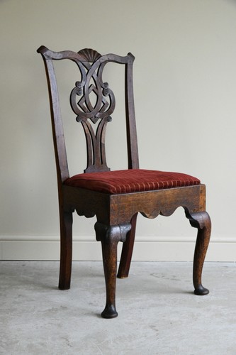 Georgian oak chippendale style - georgian,