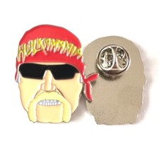 WWE, WWF WCW, Hulk Hogan Head Face Hasbro Enamel Pin Badge Free Postage UK