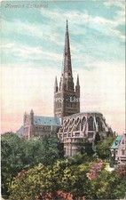 Norwich Cathedral Norwich Postcard To Brooks City Road Cambridge