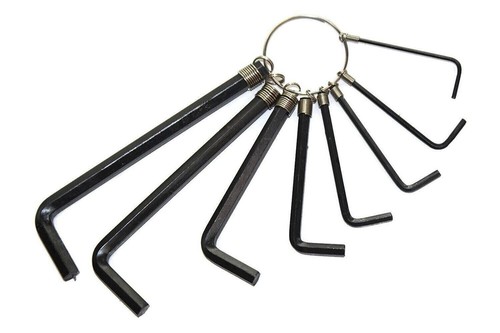 8pc hex key set metric - key,