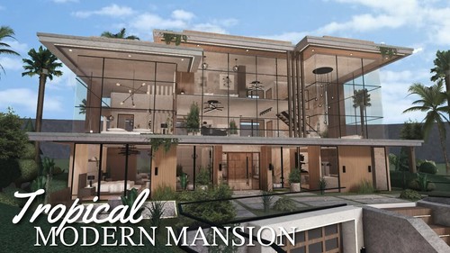 Tropical modern mansion - modern,